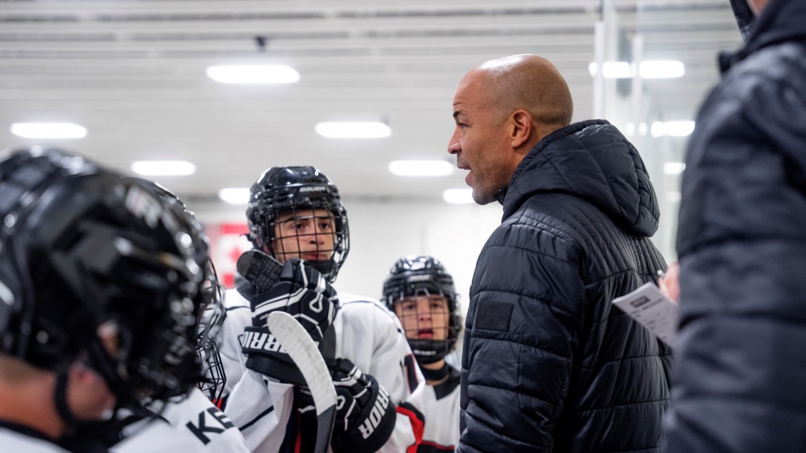 Jarome Iginla Coaching U15 Prep Kelowna