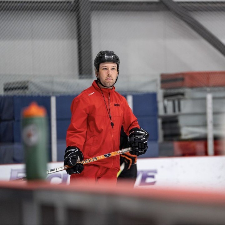 Action shot of Jeremy Idzikowski on the ice